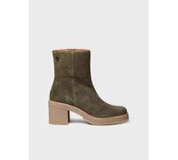 Bottines à talon large pour femme et daim | PIANI-SY 35