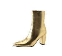 Bottines À Talons avec Fermeture Éclair Et Bout Pointu pour Femme,d'or,43 EU