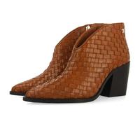 BOTTINES À TALONS EN CUIR TRESSÉ TAMASI