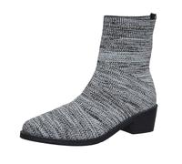 Bottines à talons hauts pour femme - Grande taille - En daim - Imperméables - Pour la marche sur la neige - Pour le bureau, la promenade à la campagne, gris, 38 EU