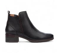 Bottines À Talons Mi-Hauts En Cuir Noir Pikolinos Malaga Pour Femmes