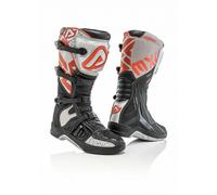 Bottines ACERBIS X-Team Chaussures Avec Protections Cross Noir Gris Rouge 43