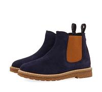 Bottines bleu marine de type chelsea en peau pour fille et garçon mattsee
