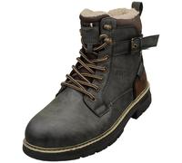 Bottines Casual Homme Mustang Noir Charbon Zippe Côté - 43 EU