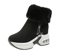 Bottines chaudes en pour femmes bottes confortables avec tempérament mode hiver Embauchoir Chaussures Bottes (Black 37)