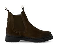 Bottines Chelsea Classiques à Enfiler en Daim Vert Olive Pour Femme