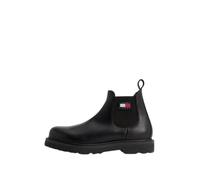 Bottines Chelsea en cuir homme Tommy Jeans - Noir - A élastique - Plat - Hauteur de la tige moyenne 45