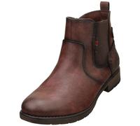Bottines Chelsea Femme Mustang Bordeaux Zip Latéral Talon Plat - 39 EU