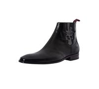 Jeffery West Pour des hommes Bottines Chelsea Skull en cuir poli, Noir