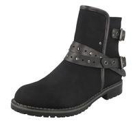 Bottines Cheville Spot On Talon Plat Bas Femme Marron Noir
