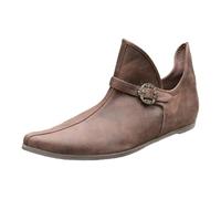 Bottines classiques à bout pointu à talon plat pour femme | loisirs, talon plat, bout pointu, tige courte, style rétro, assise confortable, cuir robuste, polyvalente