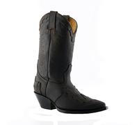 Bottines Cowboy Unisex En Cuir Brun À Talon Cubain D'Arizona
