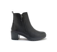 Bottines cuir double zip femme PÃ©diconfort Noir 41