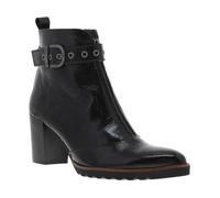 Bottines cuir talon décroché haut Dorking noir - Femme - D8300-NA - Noir vernis - Cuir - Haute - Zip 40