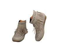 Bottines de cowboy en daim synthétique à bout pointu pour femme | Mocassins rétro solides à talon épais pour l'automne - Bottines souples classiques tendance pour sortir, concert, voyage