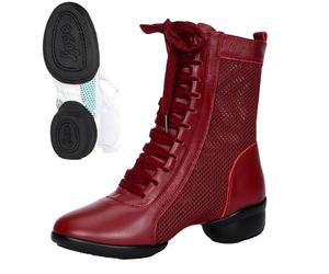Bottines de Danse pour Femme à Empeigne Mesh, Style Marin, Semelle Souple, Montant Haut, Quatre Saisons, Nouvelles, idéales pour Spectacles de Jazz en Groupe ou Pratique individuelle RD1#2, 37