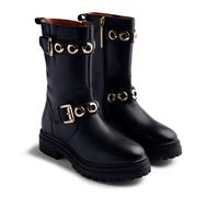 BOTTINES DE MOTARD CUIR À ŒILLETS BELLAIRE