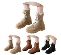 Bottines de neige décontractées pour femme - Confortables - Idéales pour les activités de plein air et les voyages de loisirs, kaki, 37.5 EU