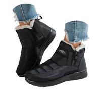 Bottines de Neige Femme, Modèle à Fourrure Chaud et Lacets + Zip Latéral, Isolante et Antidérapante, Parfaites pour Activités Plein Air et Marche Hivernale, Confortables avec Semelle Robuste