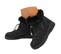 Bottines de Neige Femme, Modèle à Fourrure Chaud et Lacets + Zip Latéral, Isolante et Antidérapante, Parfaites pour Activités Plein Air et Marche Hivernale, Confortables avec Semelle Robuste