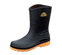 Bottines de pluie en caoutchouc pour homme - Imperméables - Antidérapantes - Faciles à mettre et à enlever - Idéales pour la saison des pluies, jaune, 39 1/3 EU