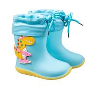 Bottines de Pluie Enfant Garçon Fille Gummistiefel Botte de Pluie Bottes avec Semelle Antidérapante Bottes mi-hautes Respirantes Légères Chaussures pour Tous Les Jours (03 Light Blue, 26 Toddler )