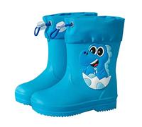 Bottines de Pluie Enfant Garçon Fille Gummistiefel Botte de Pluie Bottes avec Semelle Antidérapante Bottes mi-hautes Respirantes Légères Chaussures pour Tous Les Jours (01 Blue, 30.5 Little Child)