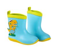 Bottines de Pluie Enfant Garçon Fille Gummistiefel Botte de Pluie Bottes avec Semelle Antidérapante Bottes mi-hautes Respirantes Légères Chaussures pour Tous Les Jours (04 Blue, 28 Little Child)