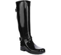 Bottines de pluie - Hunter - Refined Tall Gloss - Ajustables - Noir verni - Femme 38