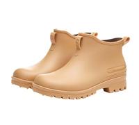 Bottines de pluie légères pour homme - Imperméables - Chaussures de marche à talon bas - Antidérapantes - Chaussures de randonnée tendance - Unisexe, marron, 39 EU