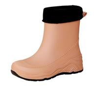 Bottines De Pluie Pour Femmes Grande Taille Cheville Botte De Jardin Legers Antidérapant Bottes De Pluie Imperméables Aoutchouc De Couleur Unie Confortable Chaussures De Jardin Pas Cher Bottes