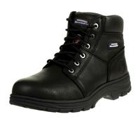 Bottines de travail - SKECHERS - Workshire 77009EC - Cuir noir - Lacets - Hauteur moyenne 42
