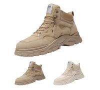 Bottines de travail ultra légères pour homme - Bottes de travail militaires tactiques - Hauteur cheville - Bout jusqu'à respirant - Bottes de désert Millit - Bottes de sécurité - Bottes d'hiver avec