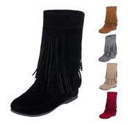 Bottines d'hiver à Plateforme Chaudes Élégant Chaussure Femme Plate Chic et Neige Boots Confortable Bottes Chaudes Chausson Vintage Flat Bottines Fourrées Automne Hiver