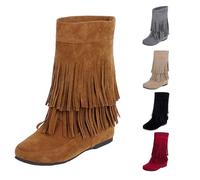 Bottines d'hiver à Plateforme Chaudes Élégant Chaussure Femme Plate Chic et Neige Boots Confortable Bottes Chaudes Chausson Vintage Flat Bottines Fourrées Automne Hiver