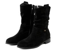 Bottines d'hiver À Talons Hauts Et Fermeture Éclair Bottines Classiques Noires À La Mode Nouvelles Bottes À Talons Épais en Respirante Et Cool (Black 39)