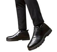Bottines d'hiver chaudes doublées à enfiler pour homme, Noir , 42 EU