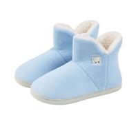 Bottines d'hiver doublées chaudes pour temps froid dans un confort circulaire élégant pour les tenues quotidiennes et les voyages, bleu clair, 41 EU