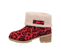 Bottines d'hiver pour femme - Doublées - Avec talon à lacets - Élégantes - Antidérapantes - Chaussures d'hiver légères - Chaussures d'extérieur hautes - Chaussures de trekking - Largeur H - Bottes de