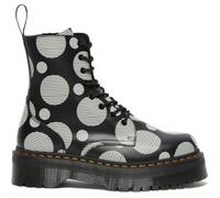 Bottines Dr Martens 1460 POLKA - Cuir - Noir - Lacets - Imprimé pois et rayures 36