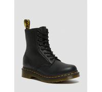 Bottes Dr. Martens 1460 Pascal en Cuir Virginia - Femme - Noir - Surpiqûres jaunes - Semelle à coussin d'air 38