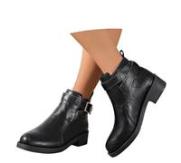 Bottines élégantes à Enfiler, avec Une Finition soignée et Une Bride à Crochet Pratique pour Un Usage Quotidien. (Black, 41)