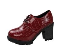 Bottines élégantes à Talon épais, Couleur Unie, parfaites pour l'automne et Confortables au Quotidien, avec Une Semelle élégante et antidérapante. (43)