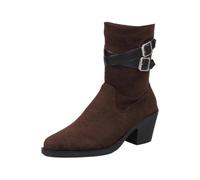 Bottines élégantes mi-hautes pour femme avec boucle décorative à l'arrière pour un enfilage et un retrait sans effort, parfaites pour être combinées de manière polyvalente avec des pantalons de