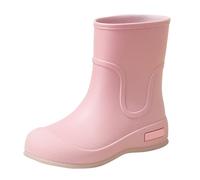 Bottines en caoutchouc pour femme - Chaussures de jardin à enfiler - Larges - Pour la marche, les festivals - Légères et imperméables - Bottines Chelsea courtes, rose, 37.5 EU