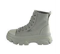 Bottines en coton organique femme Buffalo Termor Lace Up Hi - Vert - Haute - Lacets - Textile - Plat 37