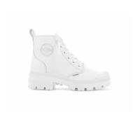 Bottines en cuir femme Palladium Pallabase - Blanc/Noir - 41 - Haute - Talon fin - Lacets 41