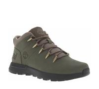 Bottines en cuir kakis avec le nom de la marque au talon et à lacets ronds 43