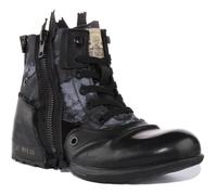 Bottines en cuir Replay Clutch à lacets pour homme - Noir Camo - Taille 42 41