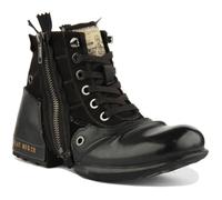 Bottines en cuir Replay Clutch pour hommes avec fermeture éclair latérale - Noir - Taille 44 41